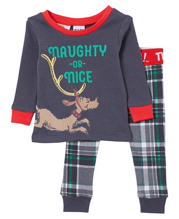 Рождественский пижамный комплект Snug Fit для мальчиков и девочек, 2 предмета COTTON ON