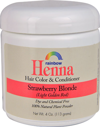 Краска и кондиционер для волос с хной Rainbow Research «Клубничный блонд» — 4 унции Rainbow Research