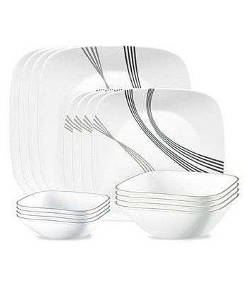 Набор столовой посуды Urban Arc, 16 предметов, сервиз на 4 персоны Corelle