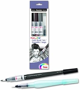 Профессиональная акварельная кисть Pentel Arts Aquash со средним тонким наконечником для смешивания красок и чернил Pentel