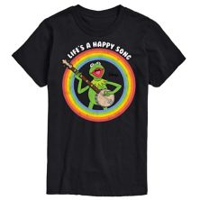 Disney's Men's The Muppets Lifes A Happy Song Tee Licensed Character
