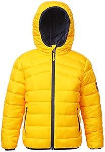 Rokka&Rolla Boys' Reversible Lightweight Puffer Jacket Hooded Water-Resistant Winter Coat Rokka&Rolla