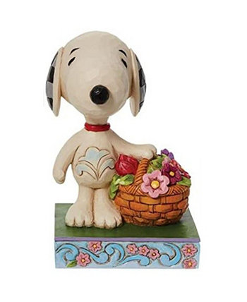Статуэтка Peanuts Jim Shore Snoopy Tulips Happiness Is a Basket Of Blooms Enesco