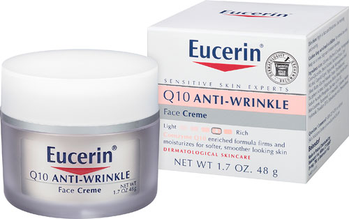 Eucerin Q10 Крем для лица против морщин для чувствительной кожи без запаха -- 1,7 унции Eucerin