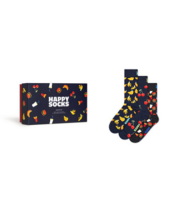 Подарочный набор из 3 носков с едой Happy Socks