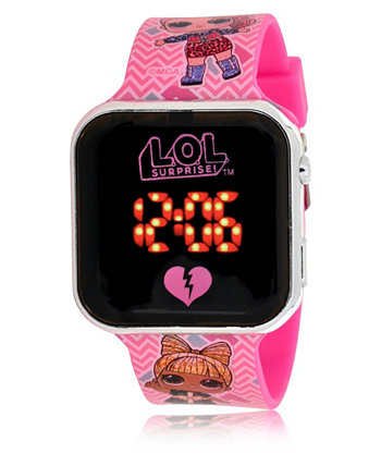 Детские часы «Lough out Loud» со светодиодом, розовый силиконовый ремешок, 32 мм MGA Entertainment