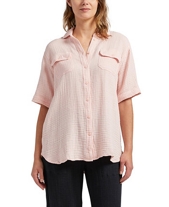 Женская фактурная рубашка с коротким рукавом JAG