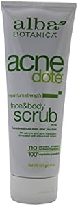 ALBA BOTANICA ACNEDOTE FACE&Body Scrub, 8 OZ Alba Botanica