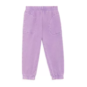 Маленькая девочка &amp;amp; Классические хлопковые брюки-джоггеры для девочек Something Navy
