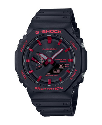 Мужские кварцевые часы Ana-Digi Bluetooth для двух рук с черным полимерным ремешком, 45,5 мм, GAB2100BNR1A G-Shock