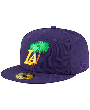 Мужская фиолетовая приталенная кепка Los Angeles Lakers Icon 59FIFTY New Era