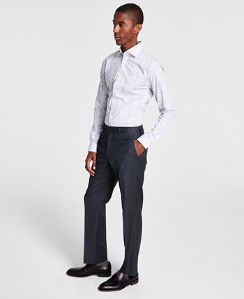 Мужские однотонные шерстяные эластичные брюки классического кроя Michael Kors