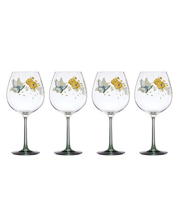 Butterfly Meadow Balloon Wine Glasses, Set of 4 Lenox