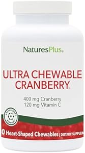 Natures Plus Ultra Chewable Cranberry Love Berries - 400 mg, 180 Vegetarian Tablets - Natural Cranberry Supplement, Promotes Urinary Tract Health - Non-GMO, Gluten-Free - 90 Servings Natures Plus