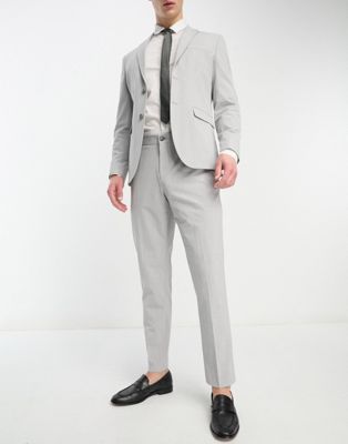 Светло-серые костюмные брюки узкого кроя Selected Homme Selected