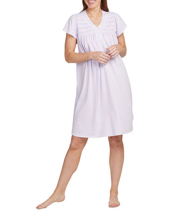 Women's Ruched Short-Sleeve Nightgown Miss Elaine