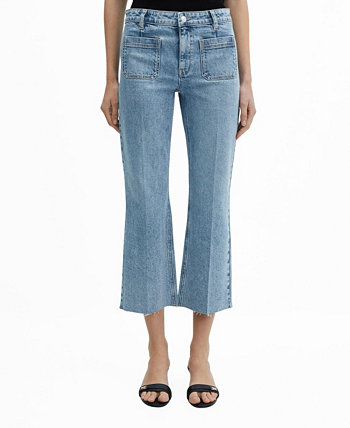 Women's Pocket Detail Flared Jeans MANGO