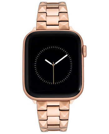 Браслет из нержавеющей стали с звеньями пирамиды цвета розового золота, совместимый с Apple Watch 42/44/45/Ultra/Ultra 2 WITHit