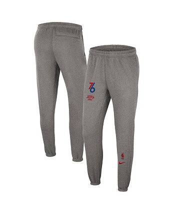 Мужские флисовые спортивные штаны Heather Charcoal Philadelphia 76ers 2022/23 City Edition Courtside с начесом Nike