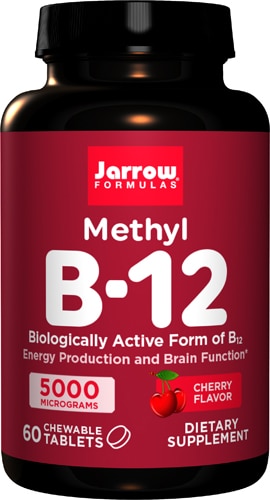Jarrow Formulas Methyl B-12 Cherry -- 5000 мкг -- 90 жевательных таблеток Jarrow Formulas