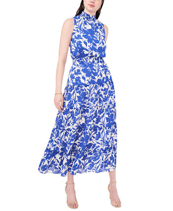 Женское многоуровневое платье макси с цветочным принтом MSK
