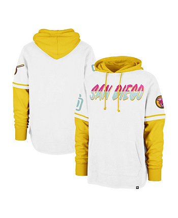 Мужской белый пуловер с капюшоном San Diego Padres City Connect Trifecta Shortstop '47 Brand