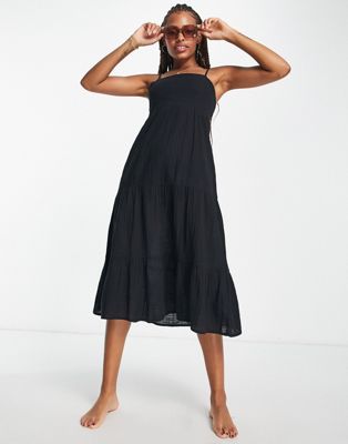 Женское макси-платье для пляжного отдыха Iisla & Bird в чёрном цвете Iisla & Bird