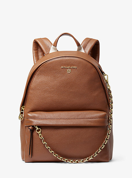 slater medium pebbled leather backpack