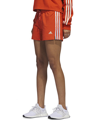 Женские спортивные тканые шорты с 3 полосками Adidas