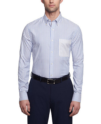 Мужская классическая рубашка TH Flex Slim Fit без морщин стрейч Pinpoint Оксфорд Tommy Hilfiger