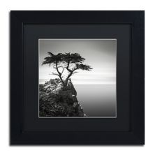 Trademark Fine Art The Lone Cypress Matted Framed Wall Art Trademark Fine Art