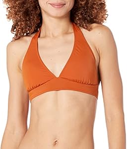 Amazon Essentials Women's Light-Support Tie Halter Bikini Swimsuit Top (Available in Plus Size) Amazon Essentials