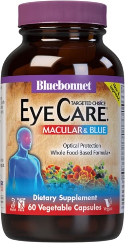 Bluebonnet Nutrition Targeted Choice® EyeCare™Macular &amp; Синий -- 60 растительных капсул Bluebonnet Nutrition