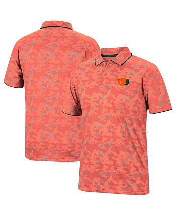Мужская оранжевая рубашка поло Speedman Miami Hurricanes Colosseum