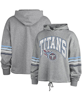 Женский пуловер с капюшоном цвета «хизер серый» Tennessee Titans Upland Bennett '47 Brand