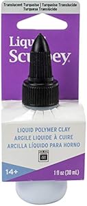 Liquid Sculpey Liquid Polymer Oven-Bake Clay, Black, 1 oz. Bottle, Great for Jewelry, Holiday, DIY, Mixed Media, Window clings, Home décor and More! Great for Beginners to Artists! (Pack of 4) Sculpey