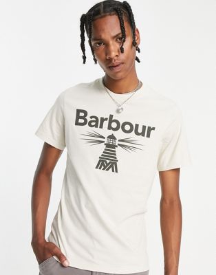 Бежевая футболка с большим логотипом Barbour Beacon Barbour
