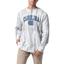 Мужская студенческая одежда белого/серебристого цвета, классическая толстовка с махровым пуловером North Carolina Tar Heels Arch Dye League Collegiate Wear