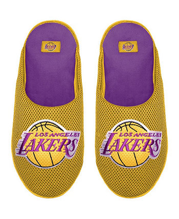 Мужские сетчатые тапочки Los Angeles Lakers с большим логотипом и цветными блоками FOCO