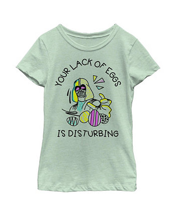 Girl's Star Wars Easter Your Lack Of Eggs Is Disturbing Text  Child T-Shirt Disney