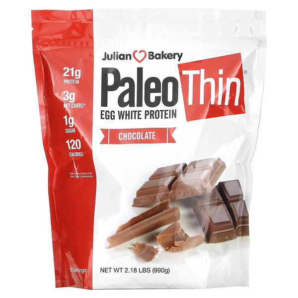 Paleo Protein, Белок яичного белка, шоколад, 2 фунта (907 г) Julian Bakery