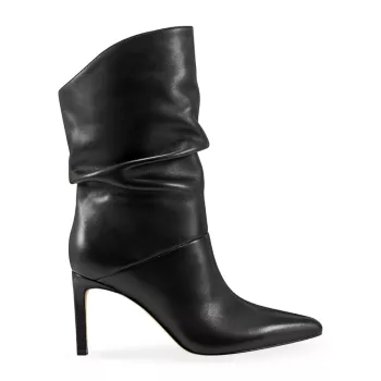 Angi 80MM Leather Ankle Booties Marc Fisher LTD