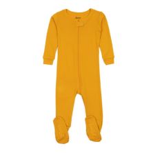 Leveret Kids Хлопковая пижама со ступнями Solid Rust 6-12 месяцев Leveret
