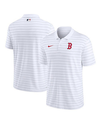 Мужская белая рубашка поло в полоску Boston Red Sox Authentic Collection Victory Performance Nike