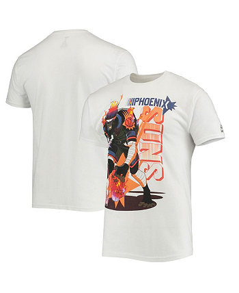 Мужская футболка NBA x McFlyy White Phoenix Suns с надписью Artist Series NBA Exclusive Collection