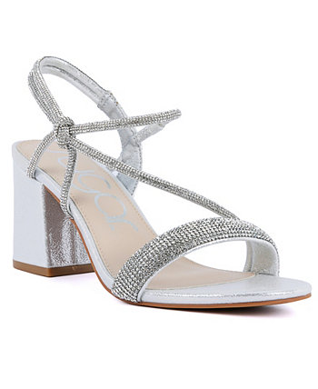 Women's Neeve Open Toe Rhinestone Dress Sandals Sugar