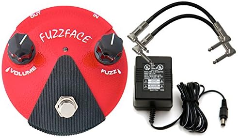 Компактная педаль Dunlop FFM2 Red Germanium Fuzz Face с блоком питания 9В и патч-кабелями JIM DUNLOP