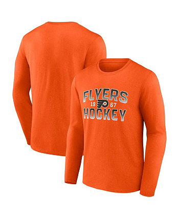 Мужская оранжевая футболка с длинным рукавом Philadelphia Flyers Skate Or Die Fanatics