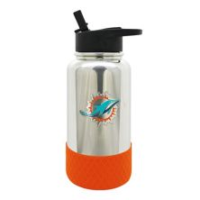 Майами Дельфинс НФЛ Хром, 32 унции. Бутылка с водой для гидратации NFL