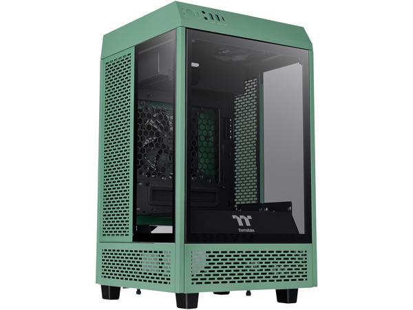 Thermaltake Tower 100 Racing Green Edition Tempered Glass Type-C (USB 3.2 Gen 2) Mini Tower Computer Chassis Supports Mini-ITX CA-1R3-00SCWN-00 Thermaltake